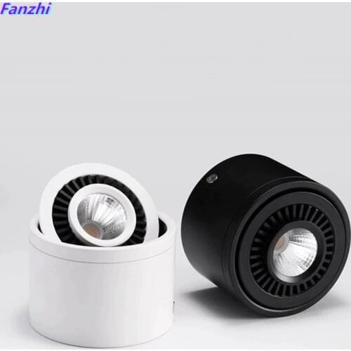 Dimmable Surface Mounted LED COB Downlight 5W/7W/9W/15W LED Lamp AC85V-265V Ceiling Spot Light with LED Driver White/Warm