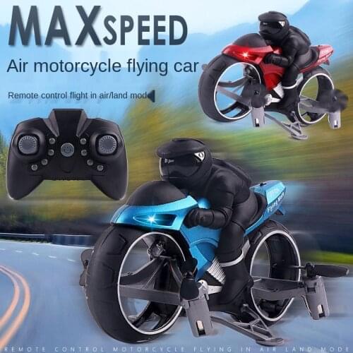 Remote Control 4-axis 2.4g Land Air Dual Mode Flying Motorcycle Drift Roll Flying Motorcycle Enhance Parent-child Communication