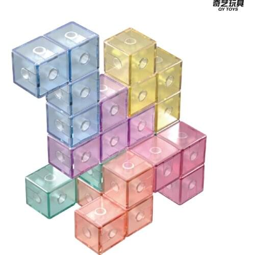 Qiyi Magnetic Blocks Speed Puzzle Cube 3D Safe DIY 3x3x3 Mofangge Brain Test Educational Learning Toys For Kid Block Magico Cubo