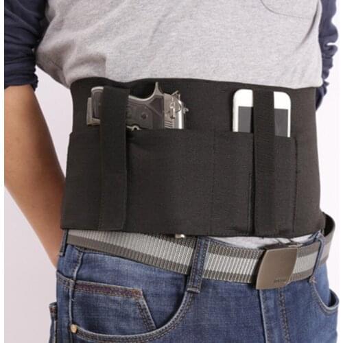 Adjustable Tactical Elastic Band Belly Belt Band Concealed Carry Universal Magazine Gun Holster