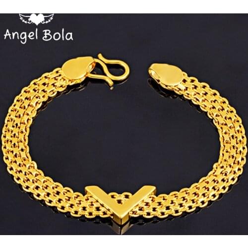 Luxury and Exquisite Womens Charm Fashion V-shaped Gold Watch Chain Muslim Romantic Bracelet Jewelry Christmas Birthday Gift