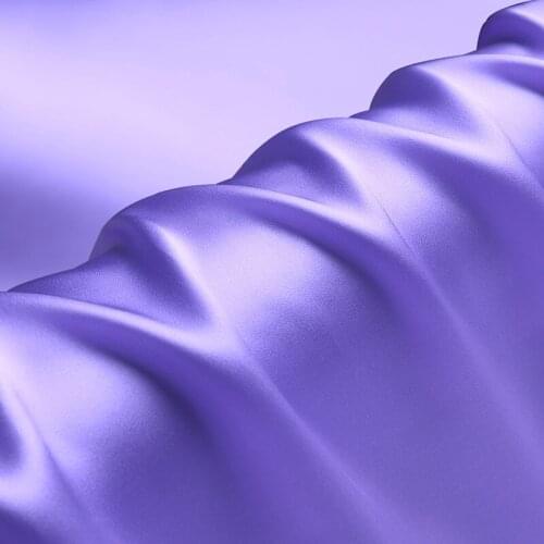100% pure silk luxury mulberry charmeuse 16 19 22m/m 6A grade 45"( 114cm ) width light purple clothing bedding silk fabric