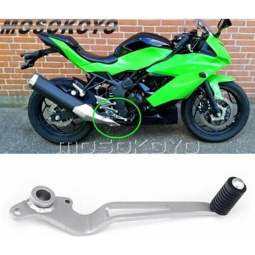 Silver Motorcycle Right Rear Brake Lever Foot Pedal for Kawasaki Ninja EX250R 250R 300 Z250 Z300 2008-2015 2016 2017 2018
