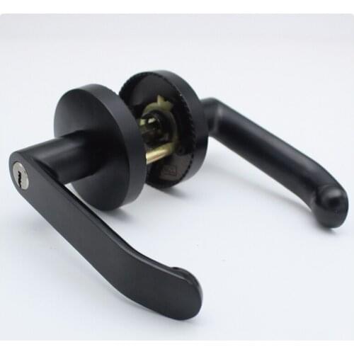 Black General type Three Bar Spherical Lock Door Handle Lock for Household Room Solid Wood Door