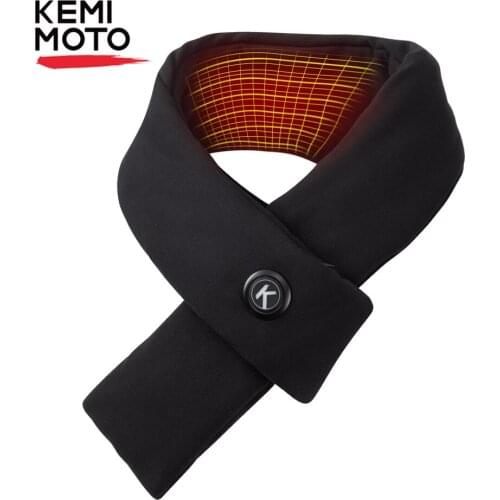 KEMIMOTO Heated Scarf Motocycle Winter Scarf Men Women USB Charge Electric Heated Neck Wrap Neckerchief Cycling Outdoor Hiking