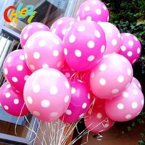 20pcs 12 Inch Polka Dot Latex Balloons baby birthday Wedding Party decoration Supplies Kids toy Ballons Multicolor baby shower