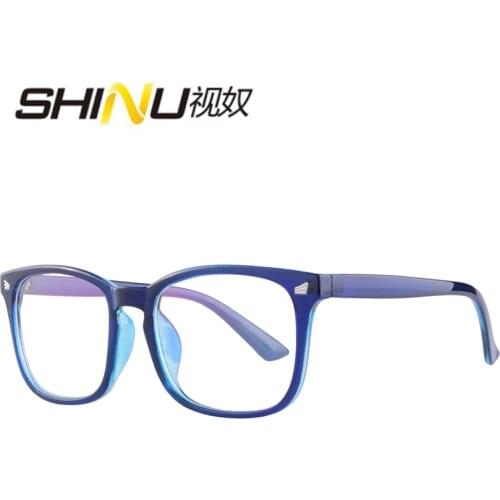 SHINU Anti Blue Ray Multifocal Progressive Reading Glasses Unisex Reader UV400 Antifatigue See Far See Near Diopter Eyeglasses