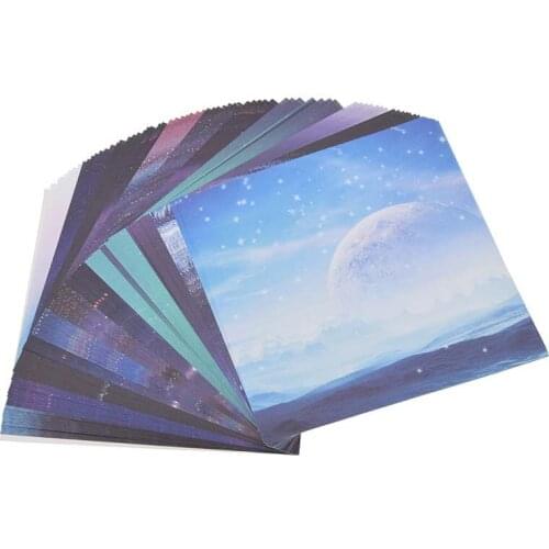Scrapbooking Origami Paper Art Background Universe Planet Moon Paper Card Making DIY Craft