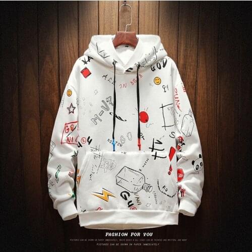 Graffiti Hip Hop Hoodie Sweatshirts Men Women Streetwear Fashion Autumn Spring Pullover Cotton Oversized 5xl Clothing Moletom