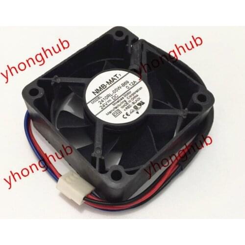 NMB-MAT 2410RL-05W-B69 C02 DC 24V 0.12A 60x60x25mm Server Cooling Fan