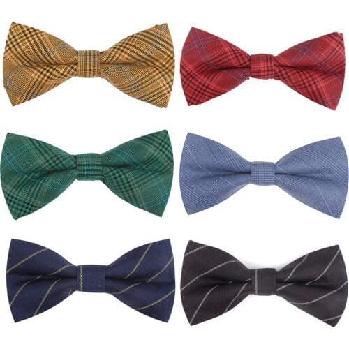 High Quality Bowtie For Men Classic Shirts Ties Plaid Bow tie Corbata Wedding Bowties Business Suits Cravat
