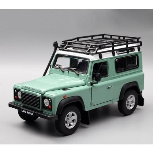 WELLY Diecast 1:24 Scale Land Rover Defender SUV Alloy Simulation Off-road Car Model Collectible Decoration Gift Toys for Boys