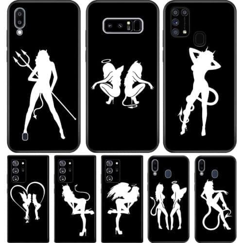 Angel And Devil Woman For Samsung Galaxy Note 20 10 9 8 Plus Ultra Lite M31 M31S M10S M20 M21 M30 M40 M60S Phone Case
