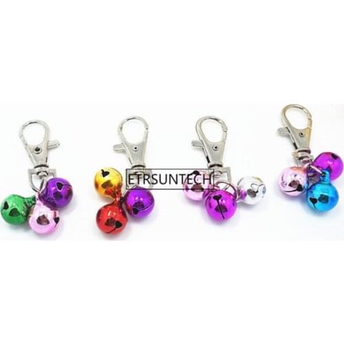 200PCS Pet Decor Bell Buckle Colourful Bell Dog Cat Collar Clothe Dog Bell DIY Pet Supplies