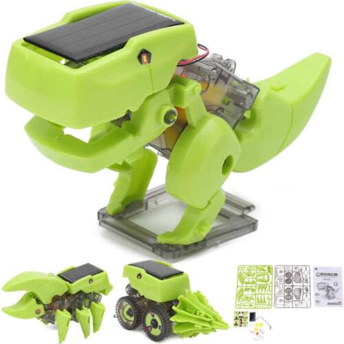 Solar Energy Dinosaur Robot 3 in 1 Kids Toys DIY Assembly Educational Toys For Children Model Building Science Toys