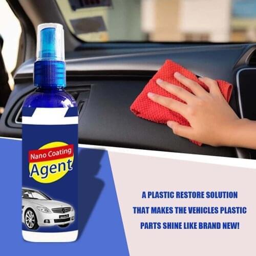 30ml Plastic Parts Retreading Agent Wax Car Dashboard Maintenance Care Leather Seat Nano Ceramic coating
