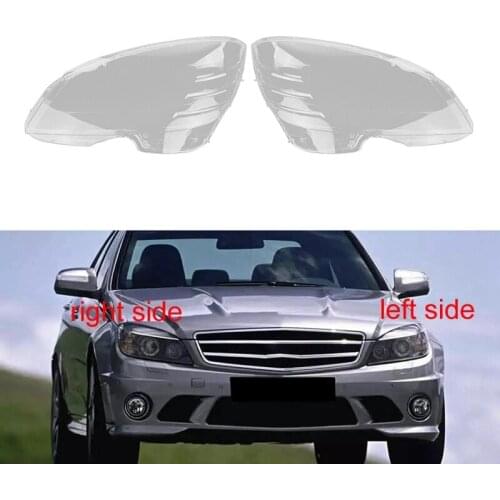 For Benz W204 C180 C200 2008-2010 Headlight Shell Lamp Shade Transparent Lens Cover Headlight Cover