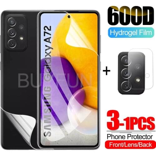 Screen Phone film For Samsung A72 5G 4G a 72 Hydrogel Film Protector Screen Camera film for A52 a32 a12 a42 screen glass Lens