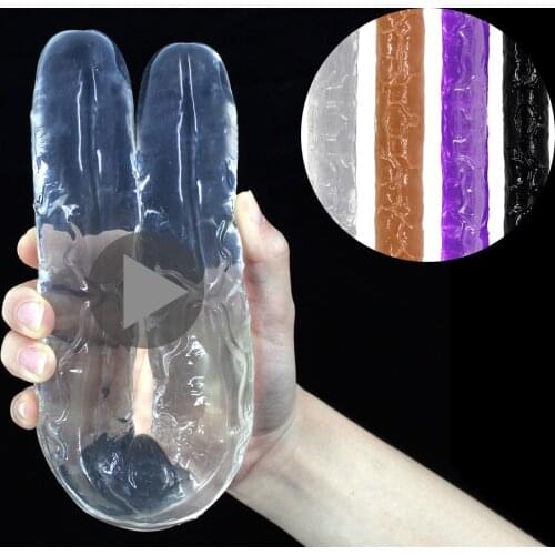 Flexible Soft Jelly Dildo Double Dildo For Women Vagina Anal Double Ended Dong Artificial Penis Gay Lesbian Sex Toys