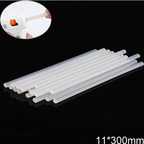 100pcs 11mmx300mm Transparent Hot Melt Gun Glue Sticks Gun Adhesive DIY Tools for Hot Melt Glue Gun Repair Alloy Accessories