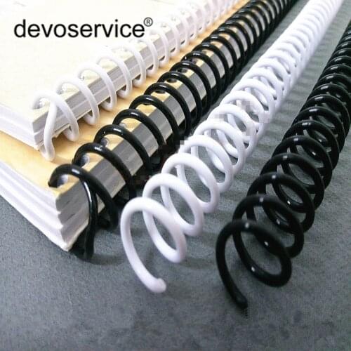 2PCS New A4 46 Hole Loose-leaf Plastic Binding Ring DIY Single Coil Spring Spiral Rubber Ring Punch Ring School Office Supplies