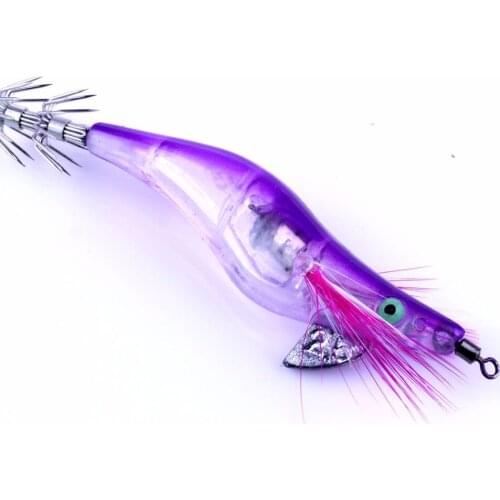 12pcs New Light Shrimp Fishing Lure Squid Jigs Hook LED Electronic Luminous Lure Fishing Wobblers 10.5cm 12g