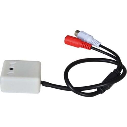 Smar CCTV White Microphone Audio Pickup Device High Mini Microphone Voice Audio Pickup Device Sound Monitor for Security Cameras