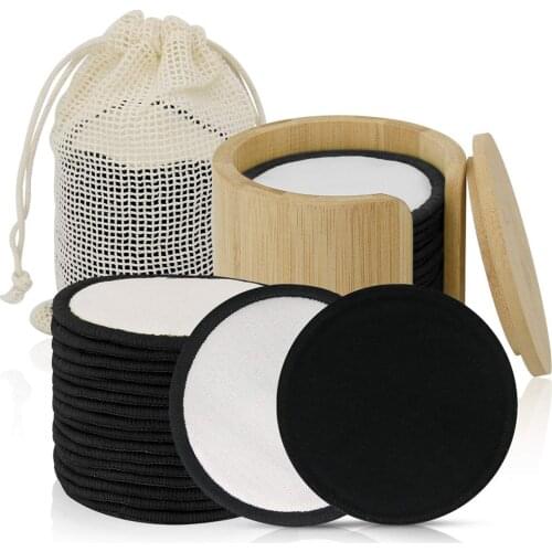 New Reusable Makeup Remover Pads Soft Anti-Stain Design Natural Bamboo Cotton Face Wipes For Face Cleansing,Toning & Exfoliating