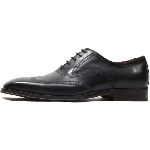 Men Real Genuine Leather Dress Shoes Luxury Trainers Formal Wedding Lace Up Oxford Italian Handmade Brogues Shoes