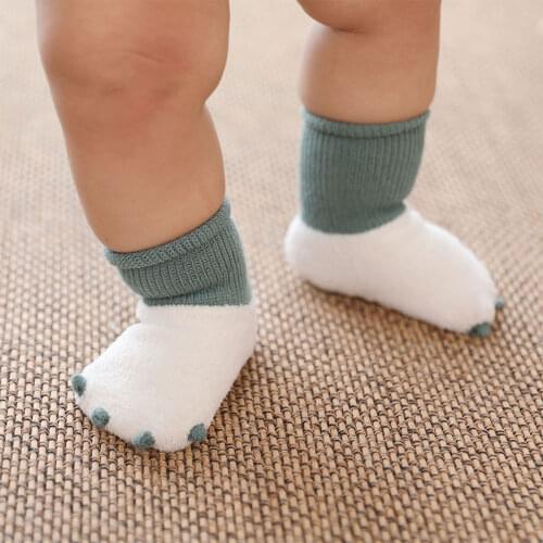 Baby Socks Walker Cute Paw Animal Design Newborn Bebe Socks Anti Slip Floor Sock Toddler Foot Cover Spring Soft Warm 0-18 Months