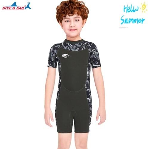 New 2.5mm Neoprene Surfing Diving Suits For Boys Thick Professional Wetsuits Swimsuit Kids Scuba Wetsuit Swimwear Keep Warm