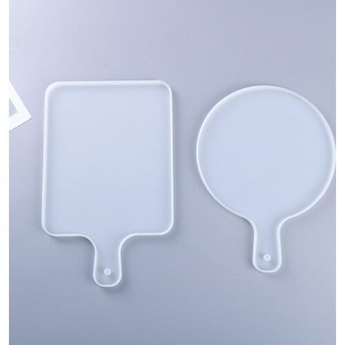 2021 NEW Rolling Tray Epoxy Resin Mold DIY Transparent Silicone Mold for Crafts 3d Table Decorative Handle Tray Mold for Resien