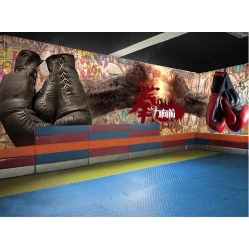 Custom photo wallpaper for walls 3 d murals Modern Retro nostalgic graffiti boxing gym mural background wall papers