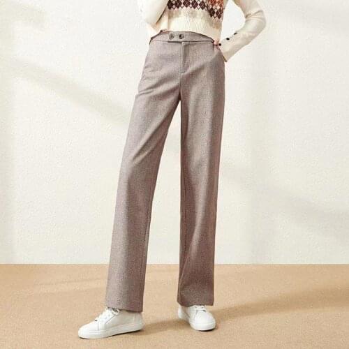 QUHENG Women's Straight Trousers