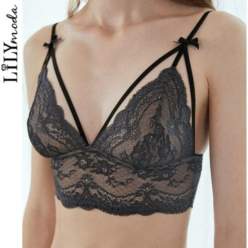 Sexy Triangle Cup Small Chest Thin Bra Wire Free Non Padded Longline Bra