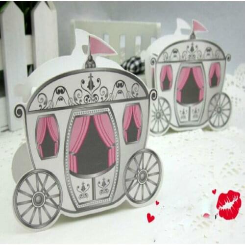 Wedding Favor Boxes Gift Paper Bags Candy Boxes Europe Pumpkin Car Wedding Candy Box 100pcs/lot