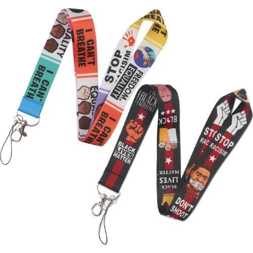 Defend human rights Lanyard Keys Phone Holder Funny Neck Strap With Keyring ID Card DIY Animal webbings ribbons Hang Rope gifts