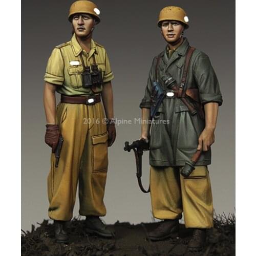 1/35 1st FJ Div Set, 2 figures, Resin Model Soldier GK, World War II military theme, Unassembled and unpainted kit