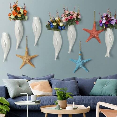 1Pc Creative Wall Resin Starfish Modern Home Wall Decoration Restaurant Background Decorative Pendant