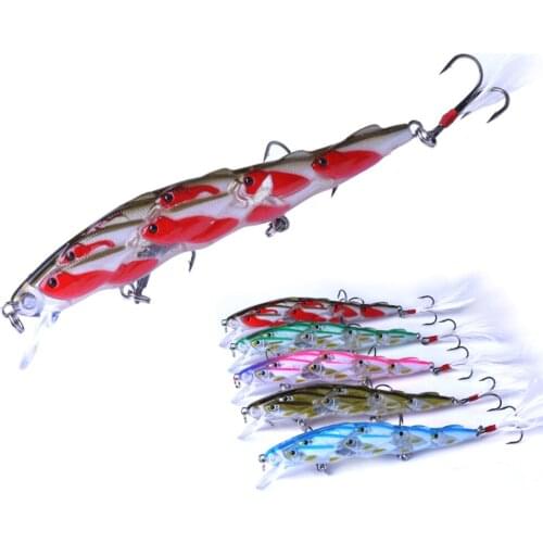 1PCS Multiple Baitfish Fishing Lure 115mm/15.5g Fish Group Baits Wobblers Hard Artificial Swimbait Minnow Crankbait