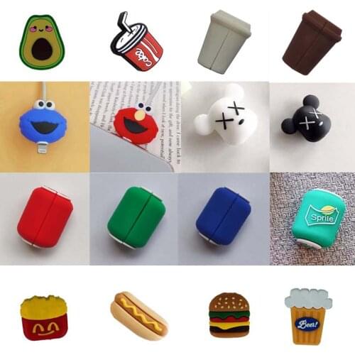 Cute Bite Cartoon Hero Series Cable-Winder USB Data Line Protector Cord Cover Silicone Decorate Smartphone Accessories