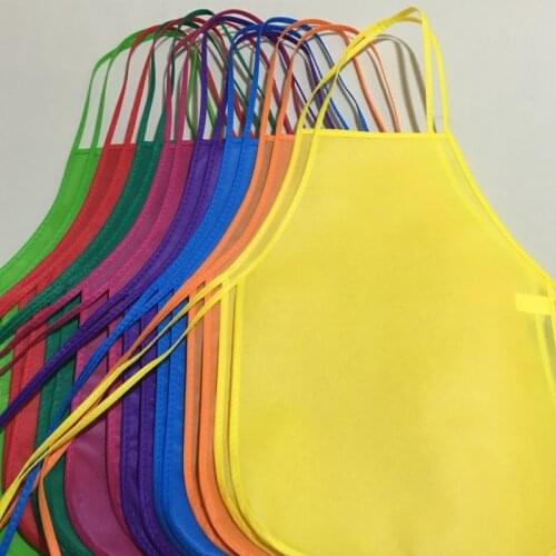 33x48 cm Non-Woven Fabric Painting Kids Aprons For Class Crafts Art Painting Activities Aprons Kids New 3-6 years old Children