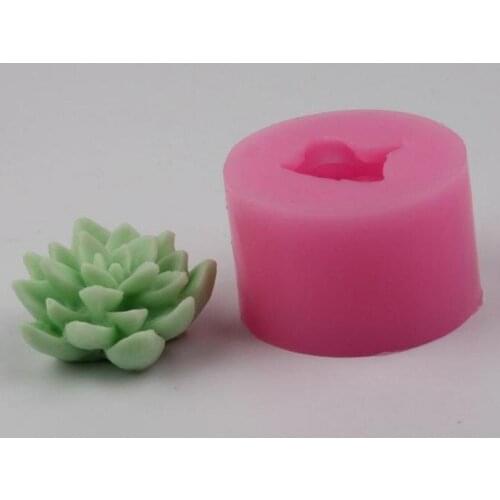 3D Silica Gel Molds Small Succulent Plants Silicone Soap Mold Candle Mold Aroma Mould Handmade Soap Making Resin Clay Molds