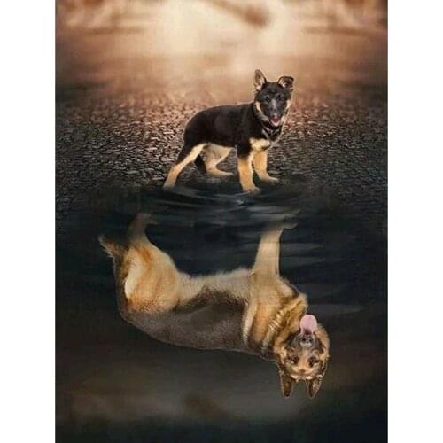 5D Diy "German Shepherd"rhinestone pasted,cross stitch,full square&round diamond painting abstract,handcraft crafts,home decor