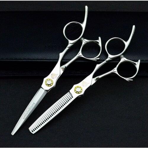 6" Razor Barber Hair Scissors Japan Hairdressing Scissors Haircut Shears Bearing Screw Professional Hair Dressing Scisors Kit