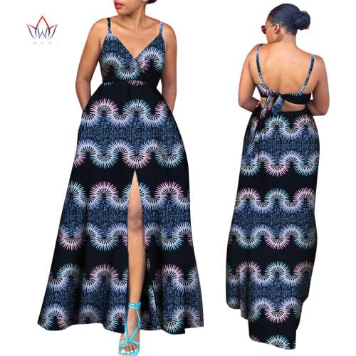 African Dresses for Women Party Stap Dress Dashiki African Women Bra Dresses Tradtional African Women Dresses Clothes WY9140
