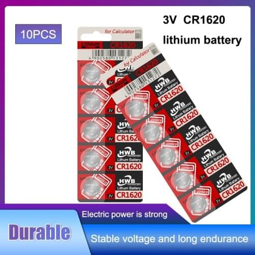 10PC original brand new batteries For Maxell cr1620 3v button battery button battery for watch computer cr 1620