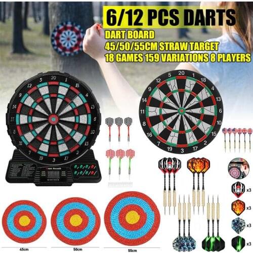 Automatic Scoring Dartboard Professional Electronic Dart Board Office Party Bar Games Entertainment Tool Soft Darts Target Board