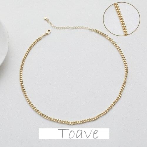 Gold-clad color-preserving flat chain necklace diy hand-made material copper accessories