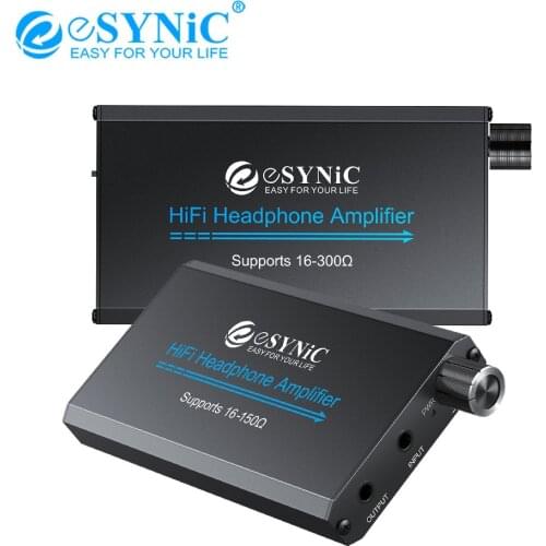 ESYNiC 16-300Ω/16-150Ω HiFi Headphone Amplifier With 3.5mm AUX Jack Gain Switch For MP3/4 Mobile Phone Portable Power Amplifier